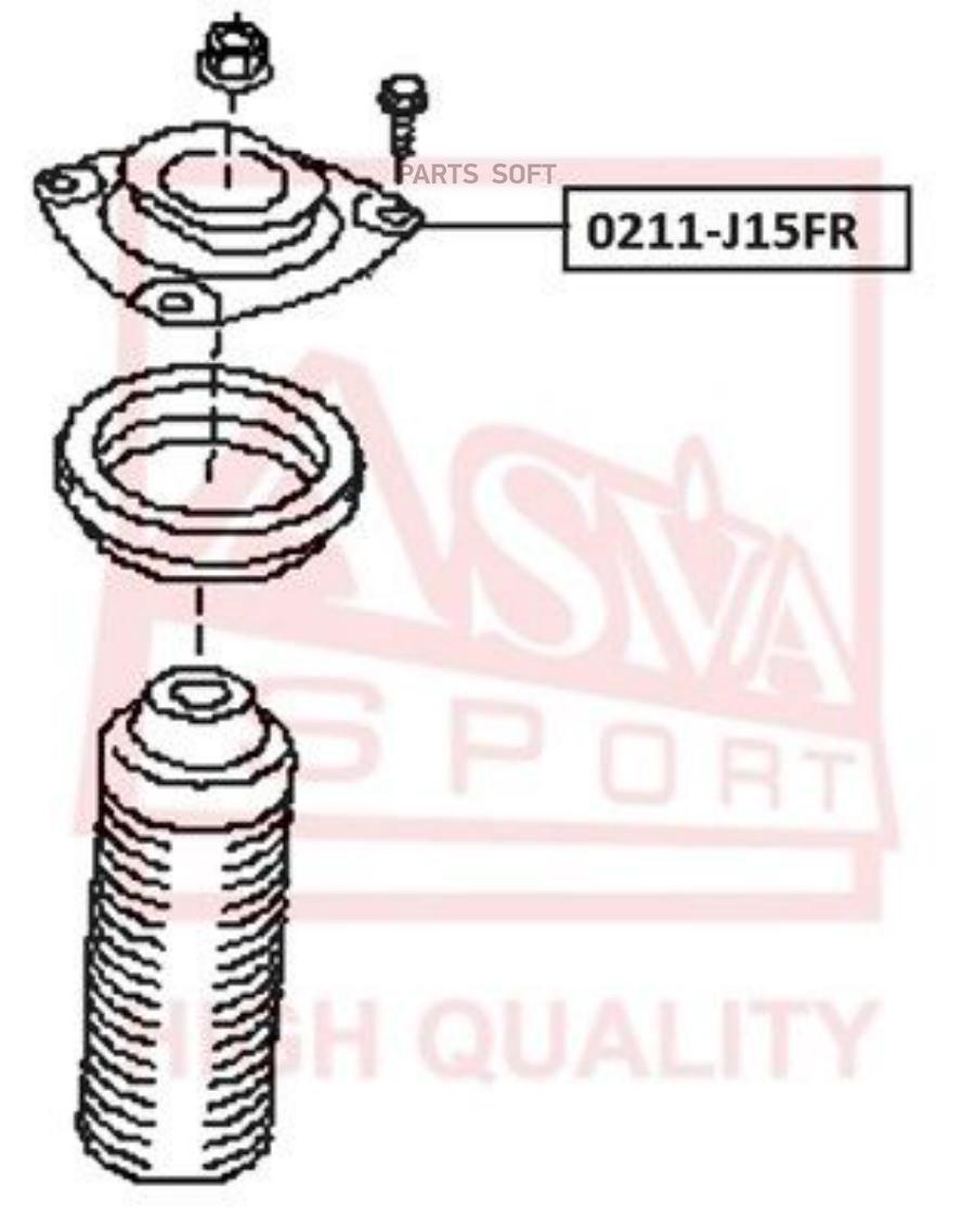 ASVA 0211-J15FR Опора переднего амортизатора R  () 1шт