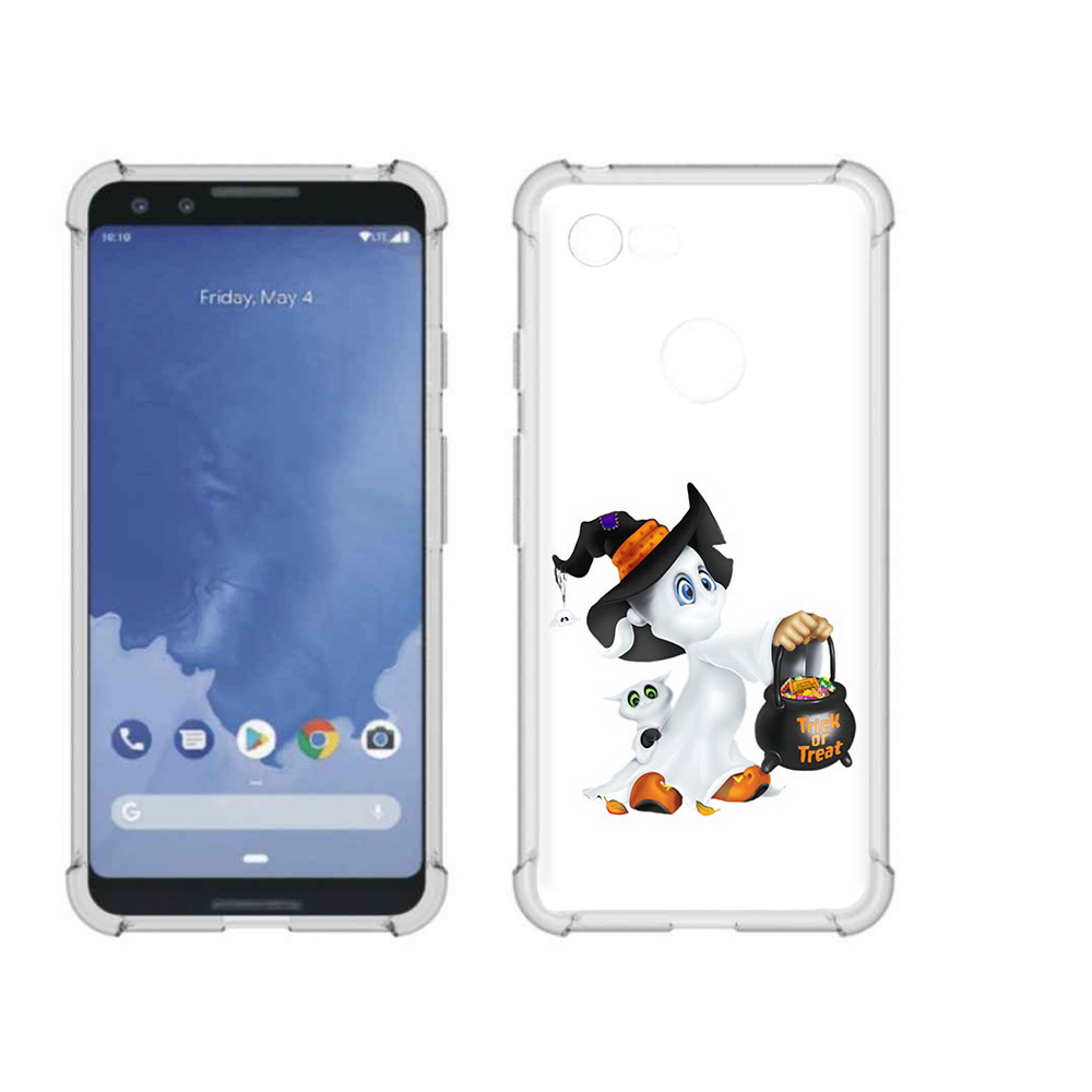 

Чехол MyPads Tocco для Google Pixel 3 Маленький призрак, Прозрачный, Tocco