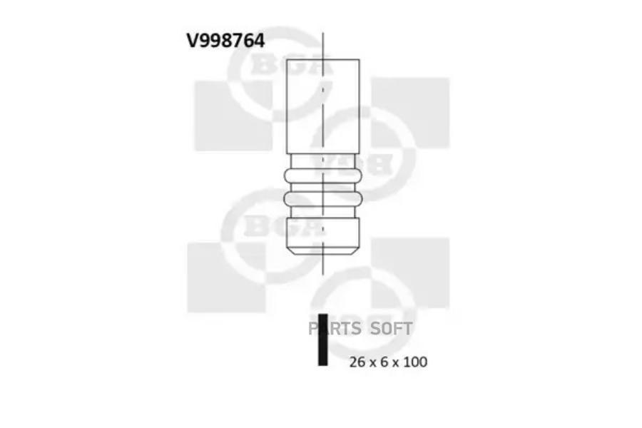

BGA V998764 Клапан двигателя впускной