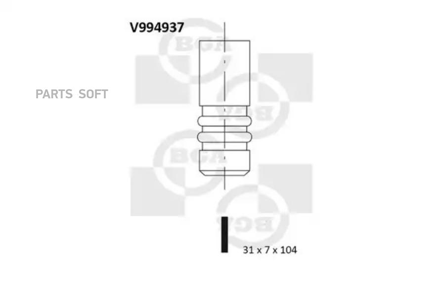 

BGA V994937 Клапан двигателя впускной