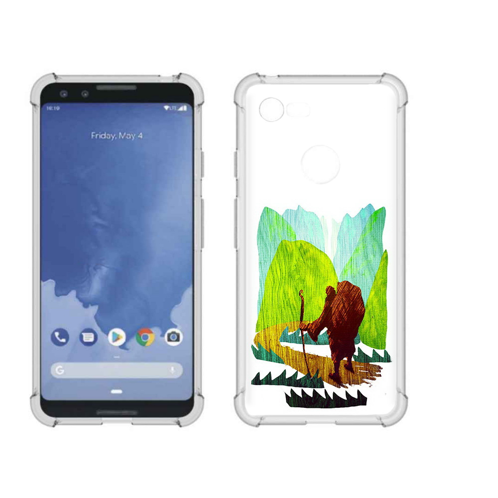 

Чехол MyPads Tocco для Google Pixel 3 Лесная тропа, Прозрачный, Tocco