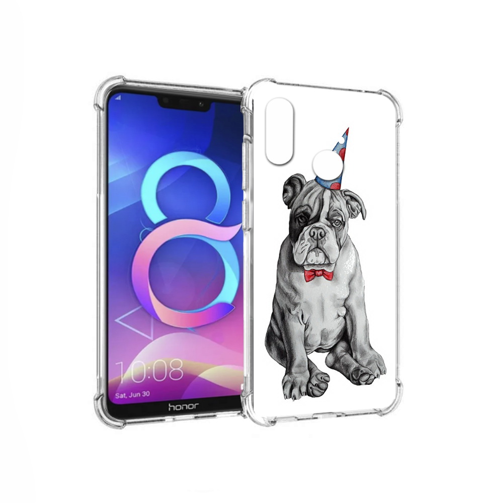 

Чехол MyPads Tocco для Honor 8C праздничный щенок (PT121522.29.554), Прозрачный, Tocco