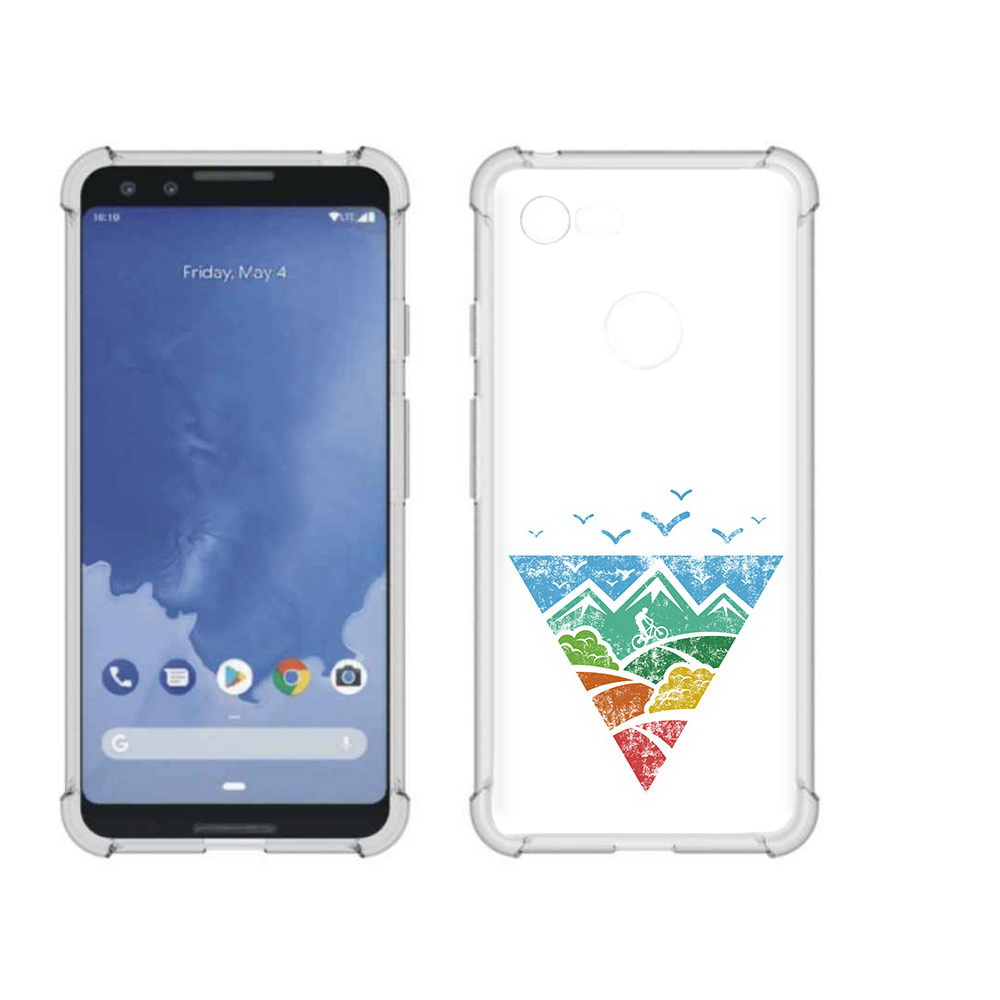 

Чехол MyPads Tocco для Google Pixel 3 Лес земля море чайки, Прозрачный, Tocco