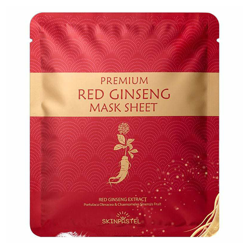 Маска для лица SKIN PASTEL Premium Red Ginseng Mask с красным женьшенем 25 мл