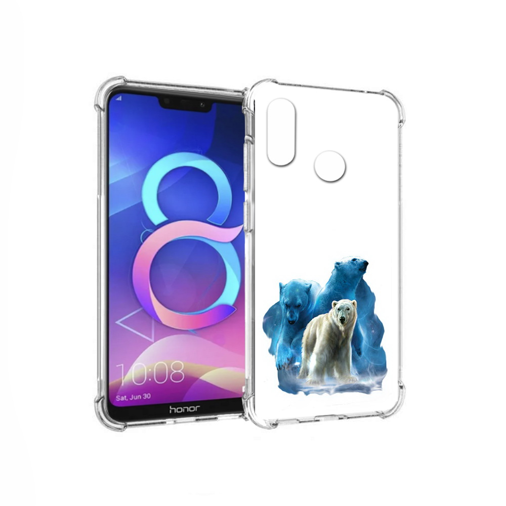 

Чехол MyPads Tocco для Honor 8C полярный медведь (PT121522.29.549), Прозрачный, Tocco