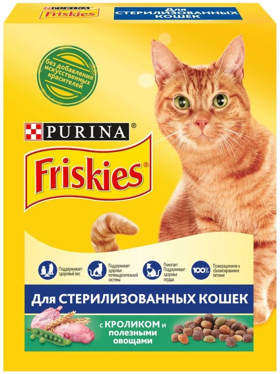 

Сухой корм для кошек Friskies Friskies, кролик, овощи, 1.5кг