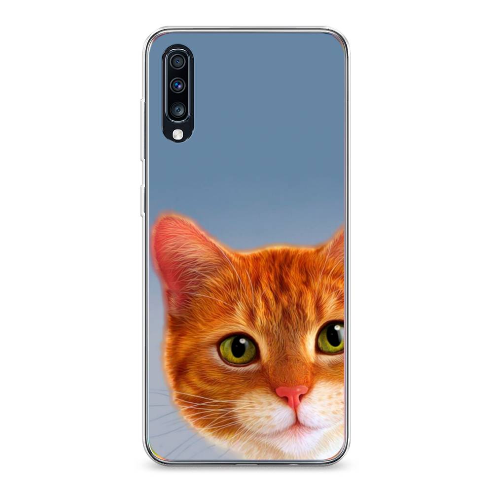 

Чехол на Samsung Galaxy A70 "Любопытный котик", Коричневый, 28150-1