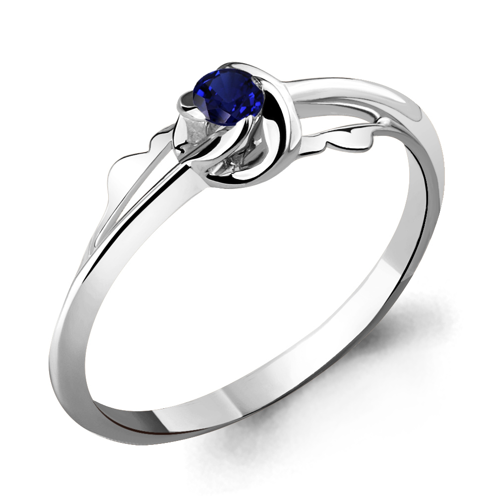 

Кольцо из серебра с сапфиром р., Aquamarine 60151, 060151_925_р