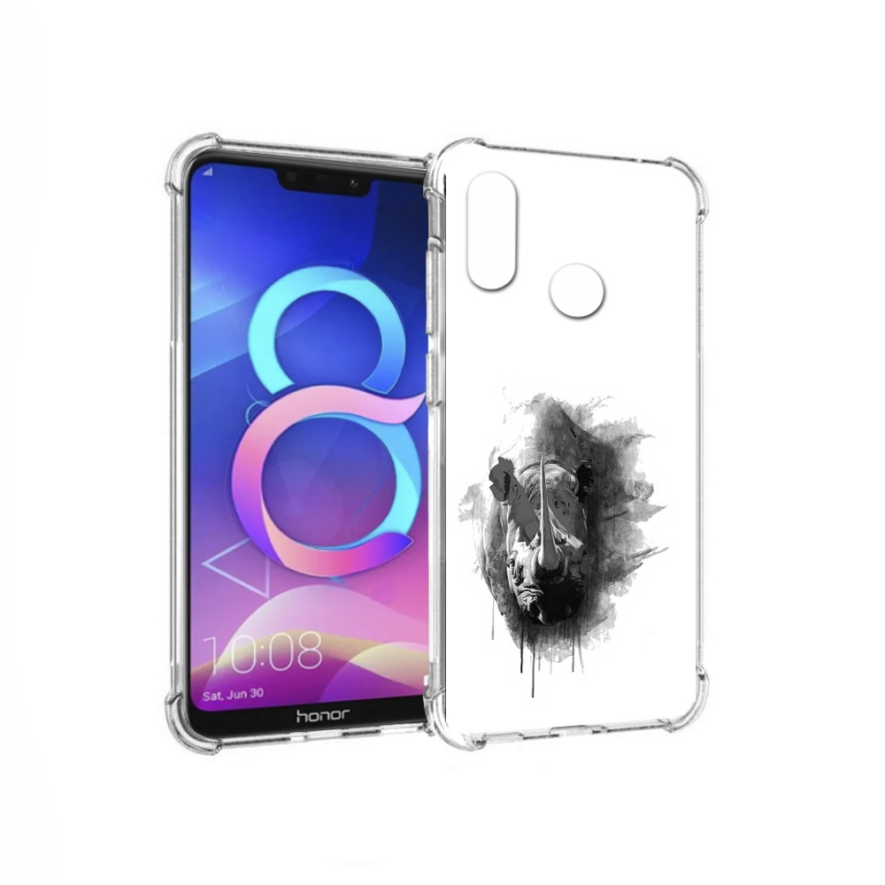 

Чехол MyPads Tocco для Honor 8C носорог (PT121522.29.523), Прозрачный, Tocco