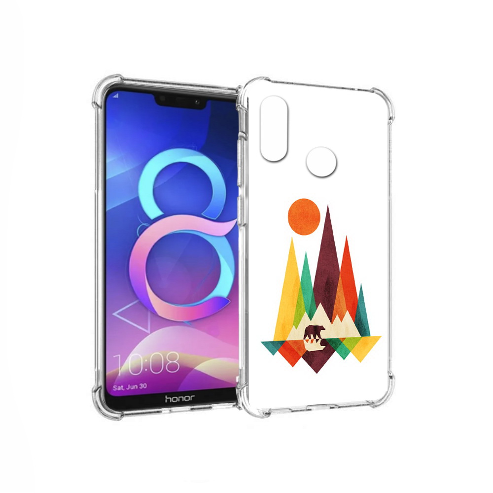 

Чехол MyPads Tocco для Honor 8C нарисованные горы с медведем (PT121522.29.506), Прозрачный, Tocco
