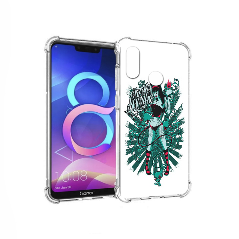

Чехол MyPads Tocco для Honor 8C нарисованная девушка в татуировках (PT121522.29.499), Прозрачный, Tocco