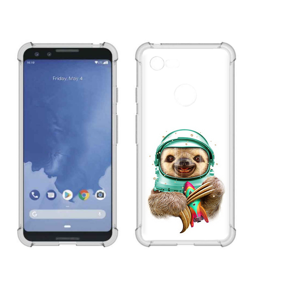 

Чехол MyPads Tocco для Google Pixel 3 Ленивец астронавт, Прозрачный, Tocco