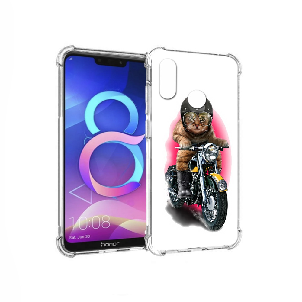 

Чехол MyPads Tocco для Honor 8C мото-кот (PT121522.29.485), Прозрачный, Tocco