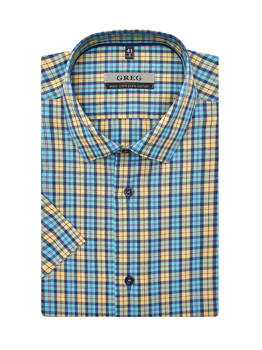 

Рубашка мужская Greg 00-00006791 голубая 41, Разноцветный, 00-00006791