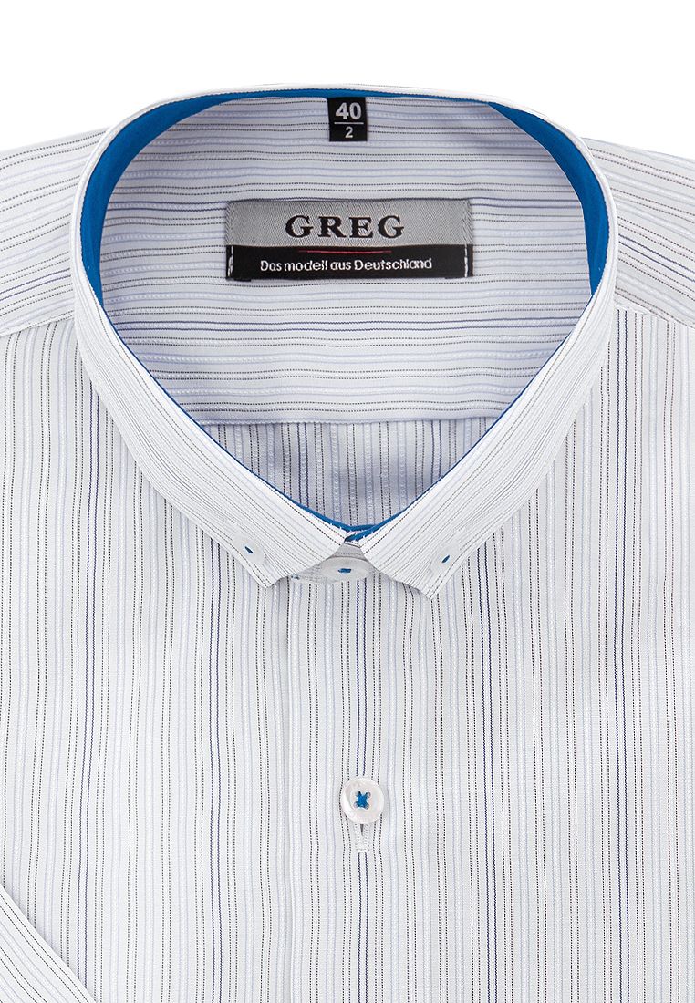 

Рубашка мужская Greg 01-00009381 белая 39, Белый, 01-00009381