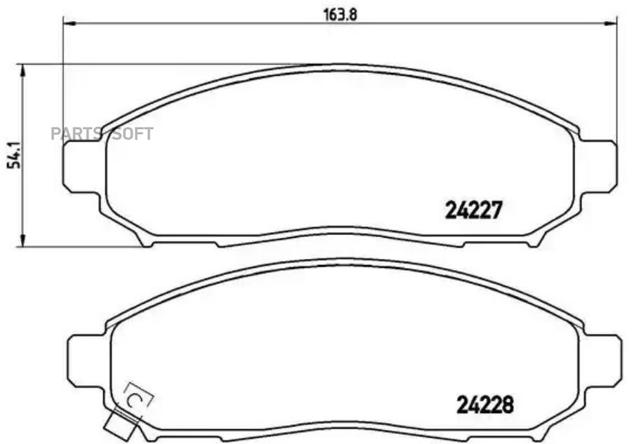 

Тормозные колодки brembo P56059