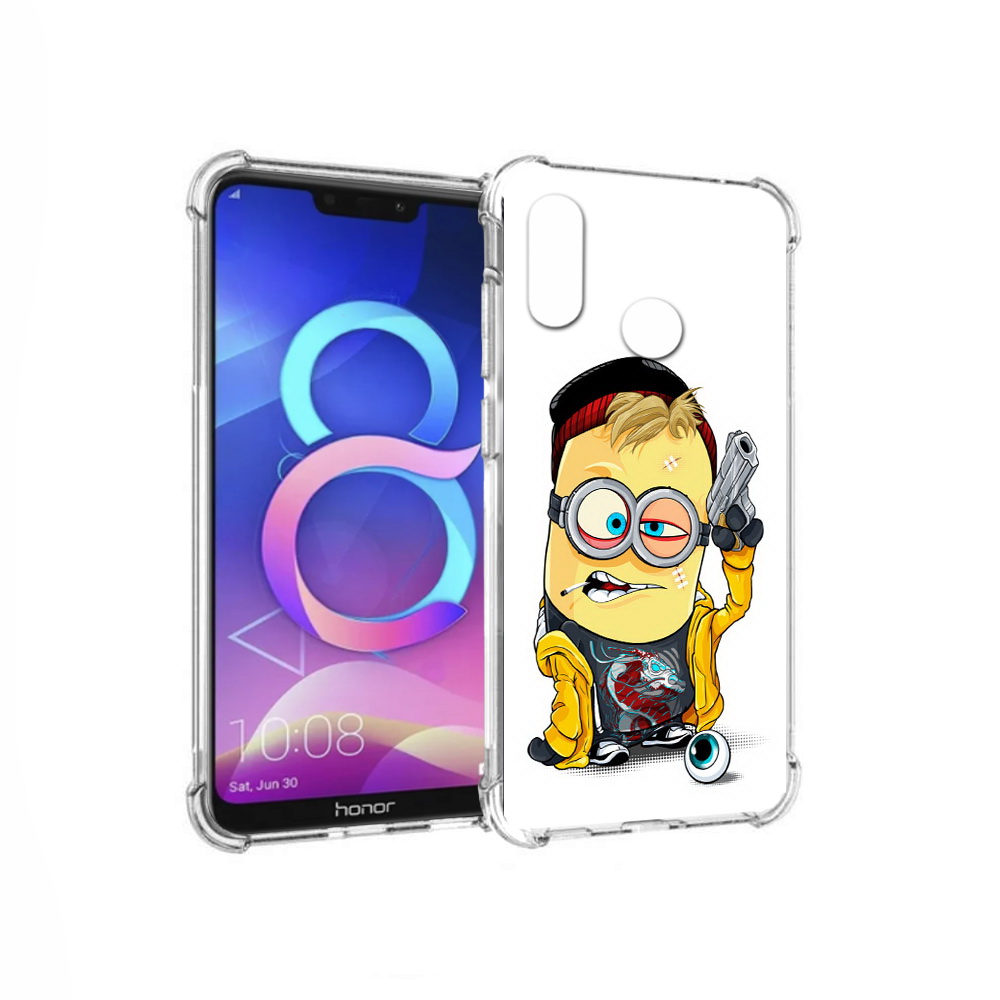 

Чехол MyPads Tocco для Honor 8C миньон бандит (PT121522.29.475), Прозрачный, Tocco