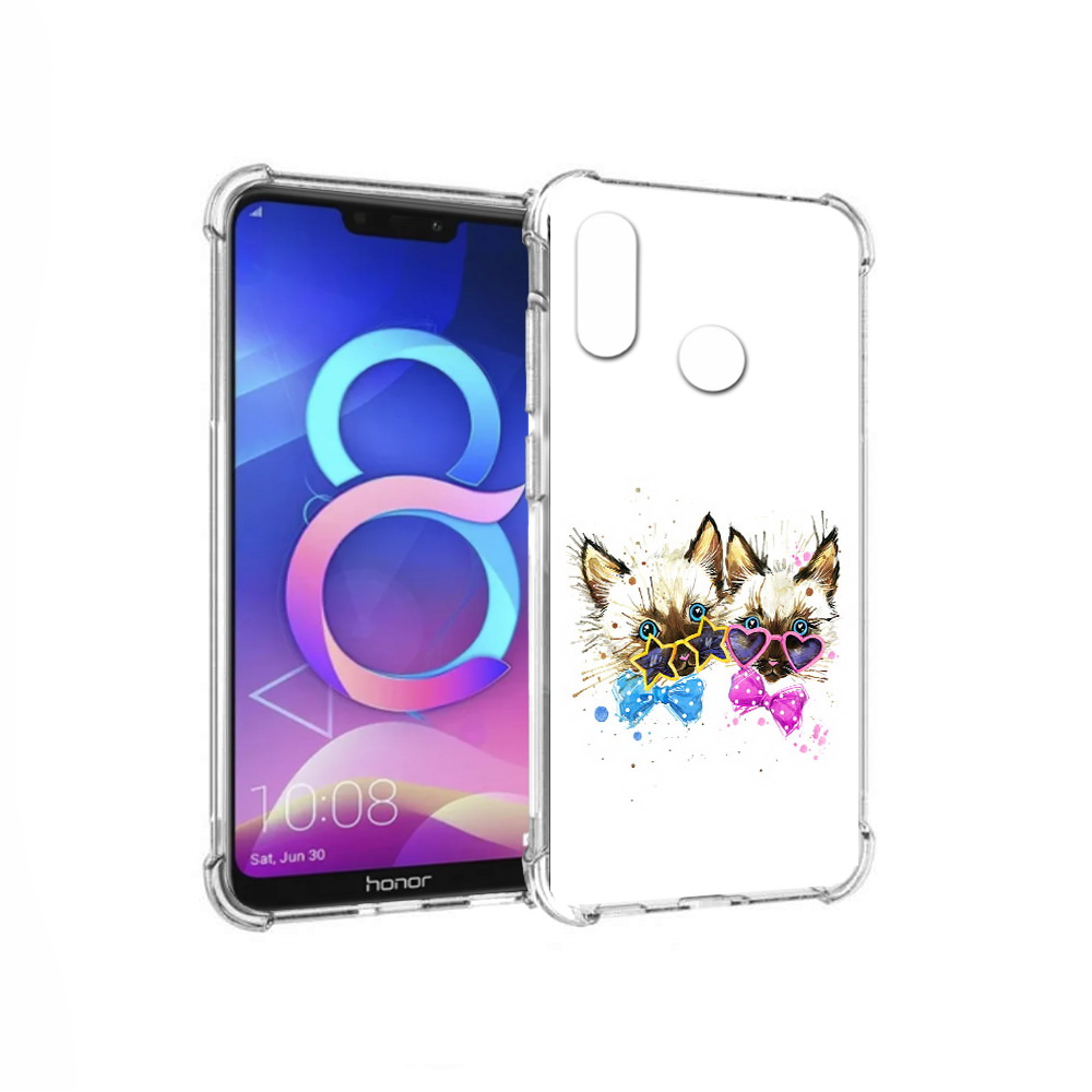 

Чехол MyPads Tocco для Honor 8C милые котята (PT121522.29.474), Прозрачный, Tocco