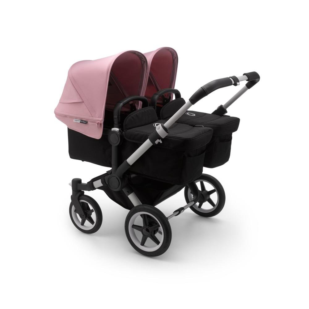 фото Коляска 2 в 1 для двойни bugaboo donkey3 twin black/black/soft pink