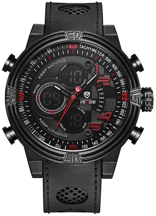 Наручные часы мужские WEIDE WH5209BBRLS черные