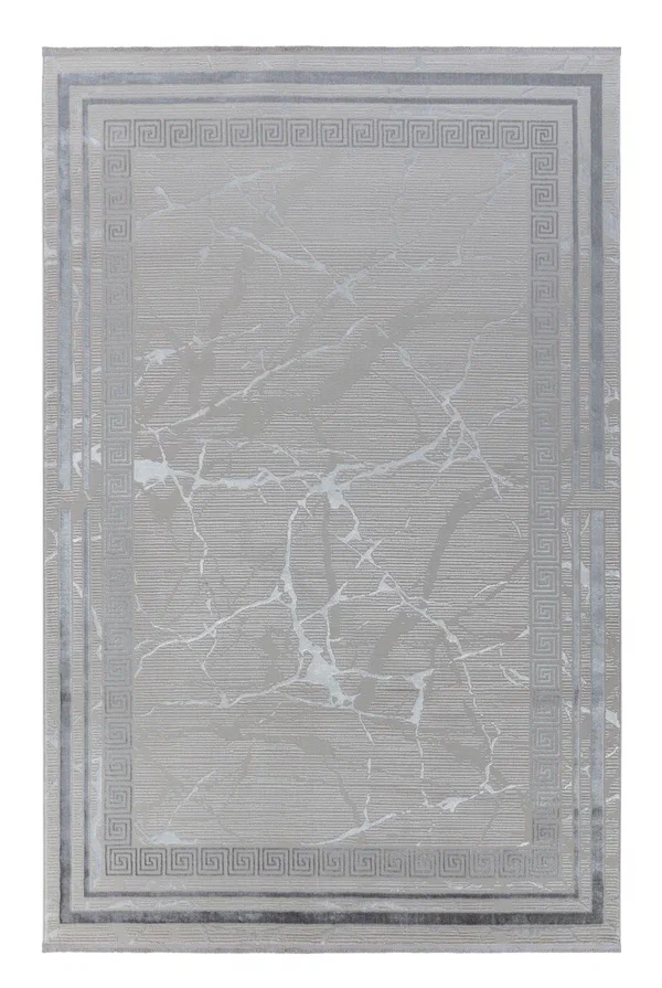 

Ковер Leonidas B0740A White-Grey ворс 10 мм Полипропилен 70% + Полиэстер 30% 2x3 м