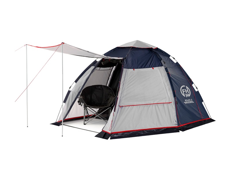 Палатка FHM Alioth black-out, кемпинговая, 4 места, синий/серый