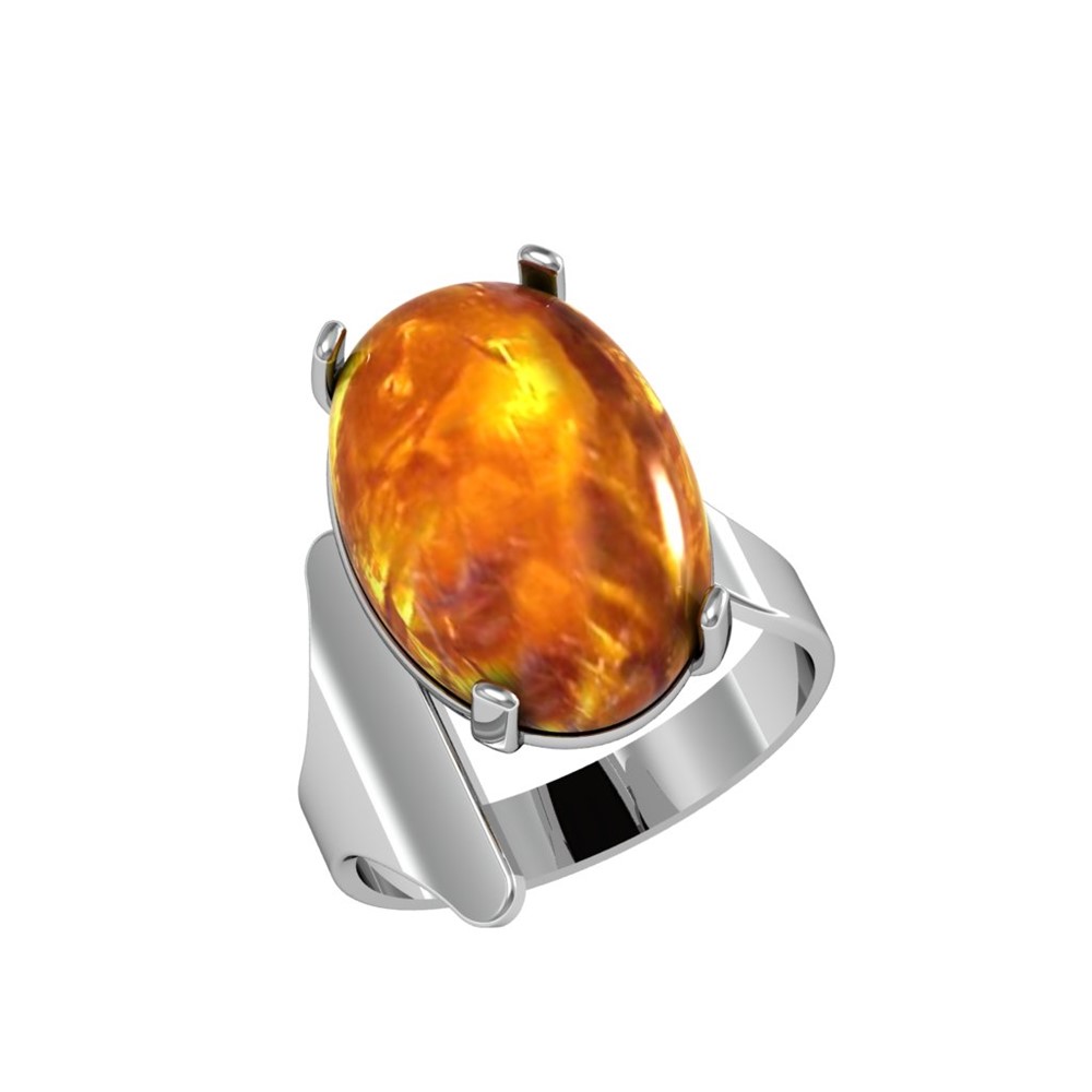 

Кольцо из серебра р.19 ПРИВОЛЖСКИЙ ЮВЕЛИР 281660-YN, янтарь, 281660-YN