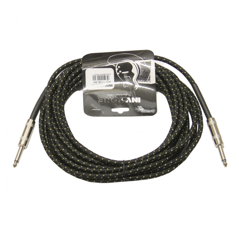 Invotone ACI1106/BK - инструментальный кабель, 6.3 mono Jack, 6м, черный