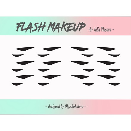 

Наклейки для макияжа, FLASH MAKEUP, Basic №04, черные