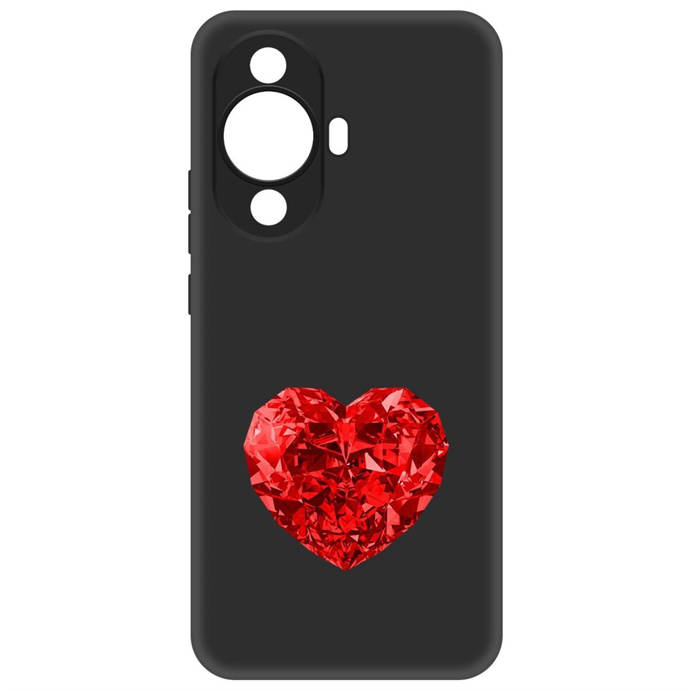 

Чехол-накладка Krutoff Soft Case Рубиновое сердце для Huawei Nova 11, Черный