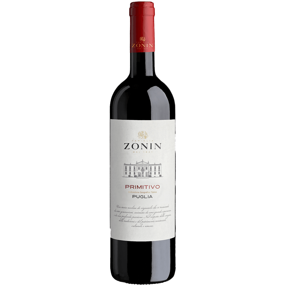

Вино Zonin Primitivo красное полусухое 0,75 л