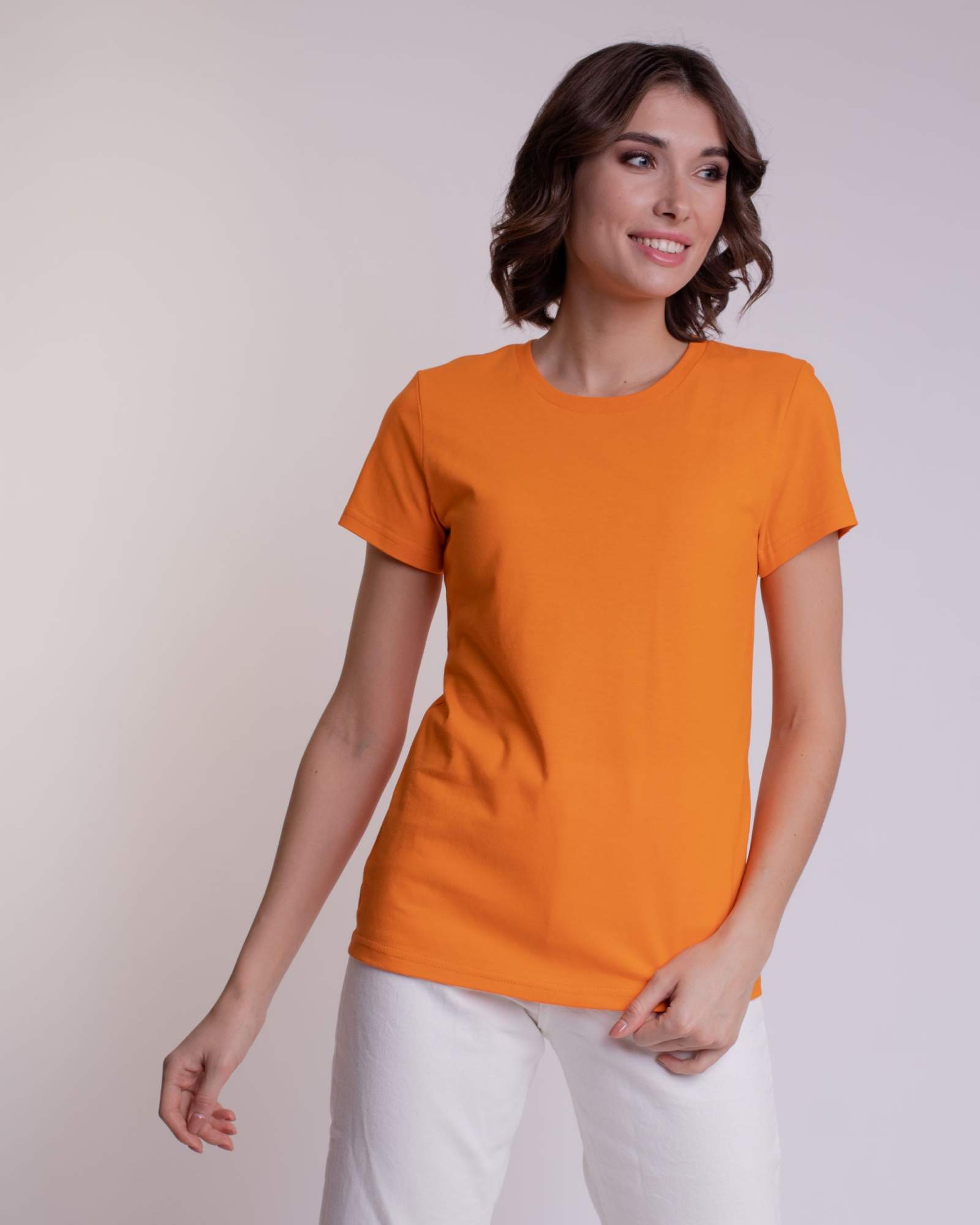 

Футболка женская Uzcotton Premium оранжевая S, Оранжевый, W-F