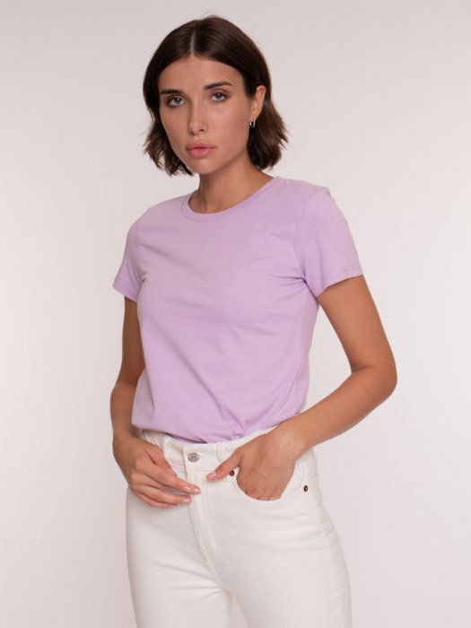 

Футболка женская Uzcotton W-F фиолетовая XXL, Фиолетовый, W-F