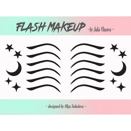 

Наклейки для макияжа, FLASH MAKEUP, Basic №03, черные