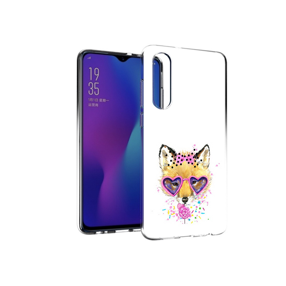 

Чехол MyPads Tocco для Huawei P30 лисенок с бантиком, Прозрачный, Tocco