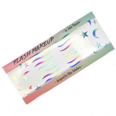 

Наклейки для макияжа, FLASH MAKEUP, Basic №02, голографика