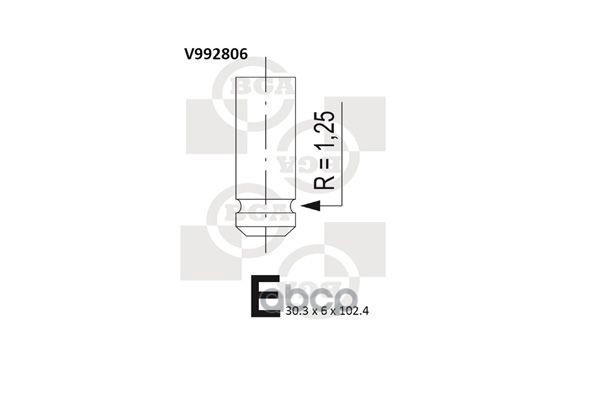 

BGA V992806 Клапан двигателя впускной