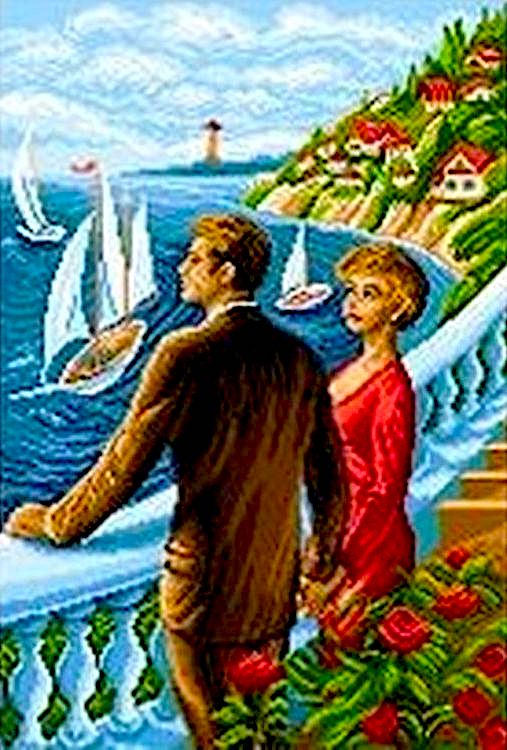 

Рисунок на ткани Счастливы вместе