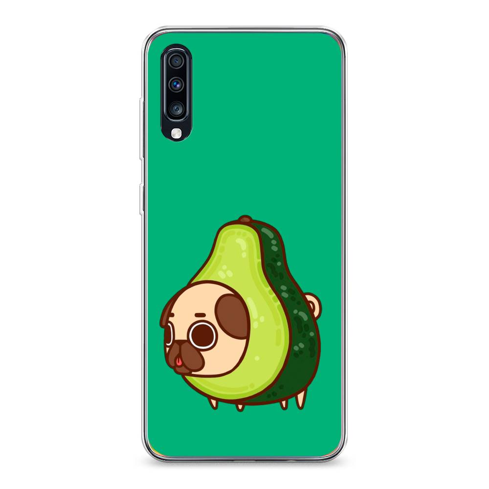 

Чехол на Samsung Galaxy A70 "Мопс авокадик", Зеленый, 28150-1