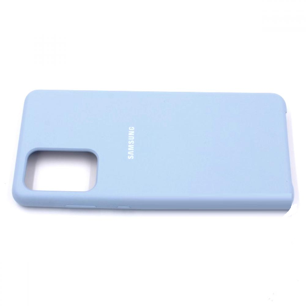 

Чехол Samsung A41 SILICONE COVER Небесно-голубой