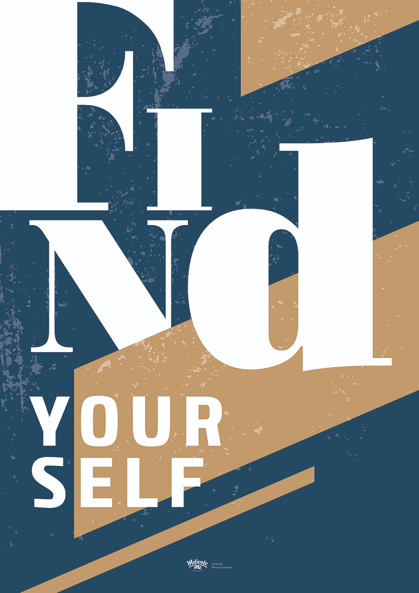 

Большой мотивационный постер на стену Find Yoursef 40х50 см без рамы, MMFINDYOURSELF1