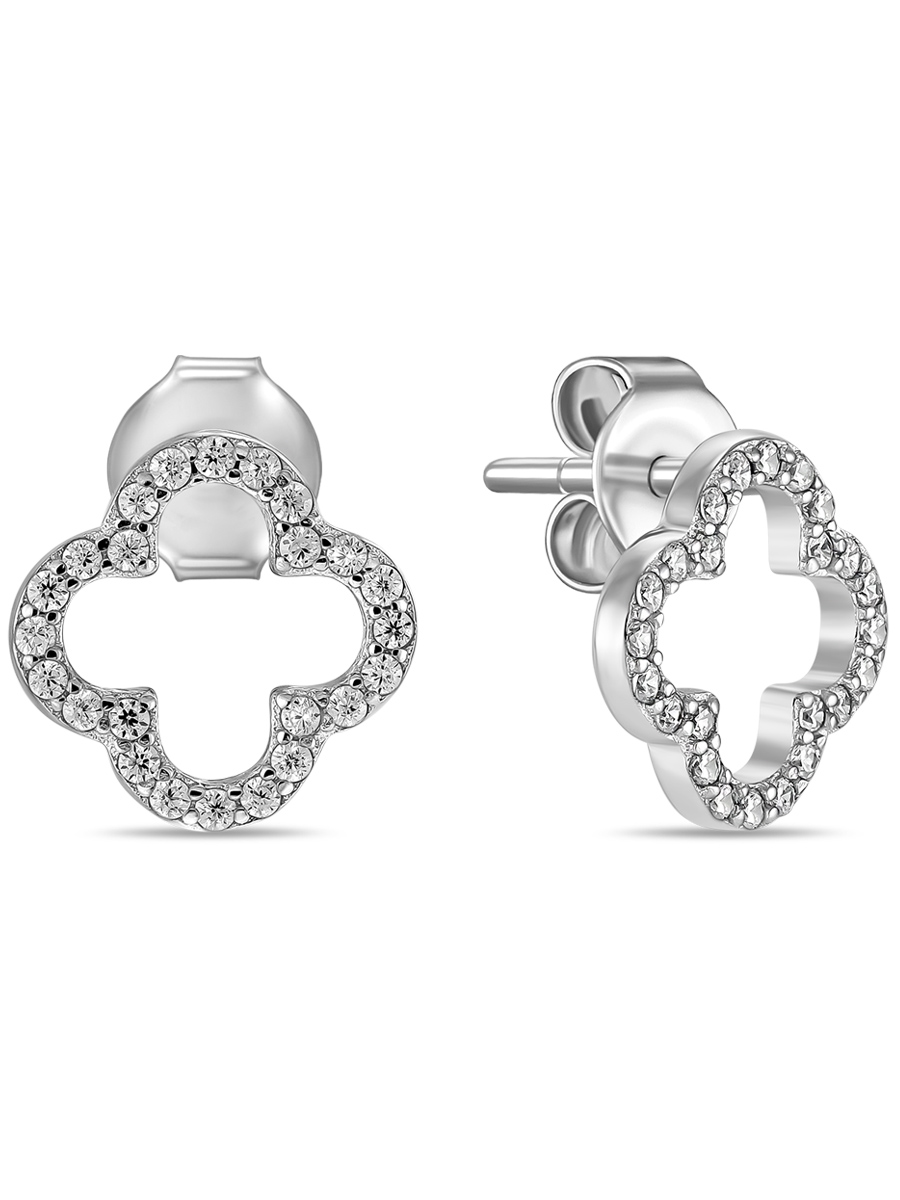 Пусеты из серебра с фианитом MIUZ Diamonds (Московский ювелирный завод) E2036-SL-3749