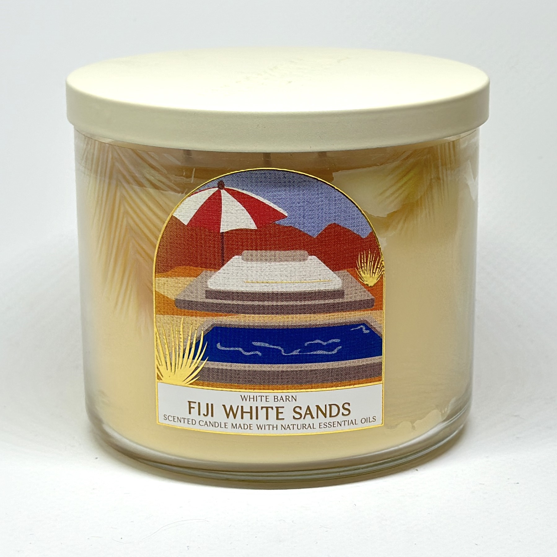 Свеча ароматическая с 3-мя фитилями Bath and Body Works FIJI WHITE SANDS