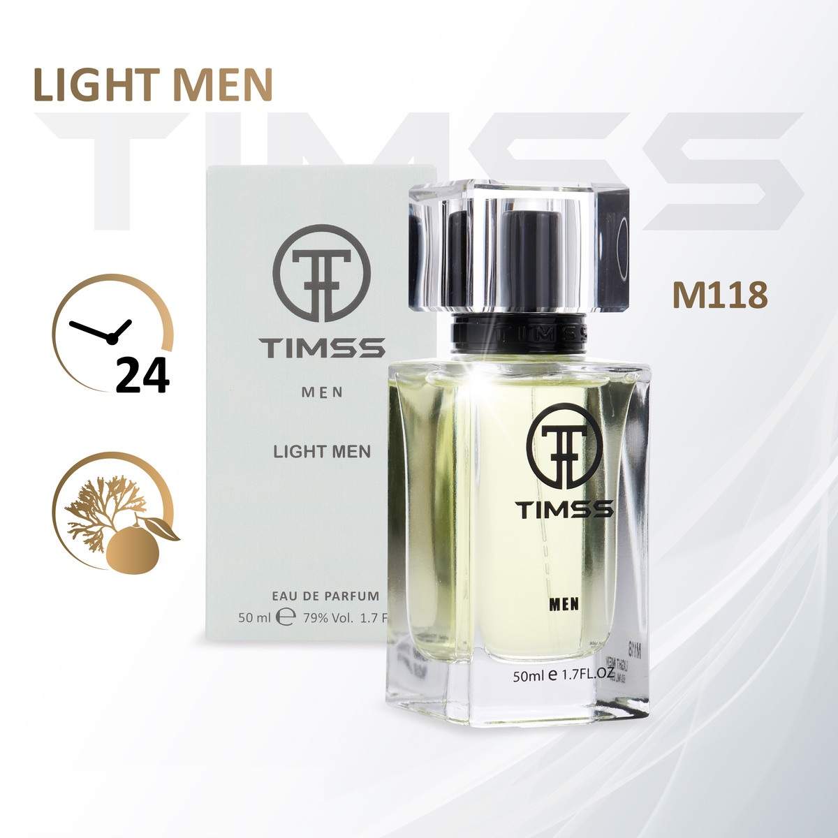 Парфюмерная Вода Мужская Timss Light Men 50 Мл