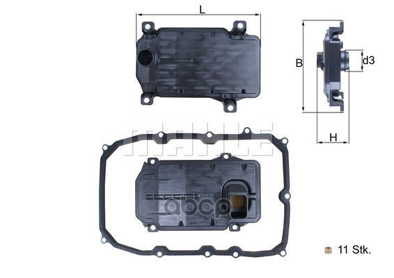 MAHLE HX187KIT Фильтр АКПП AUDI Q7 VW TOUAREG с прокладкой 1шт