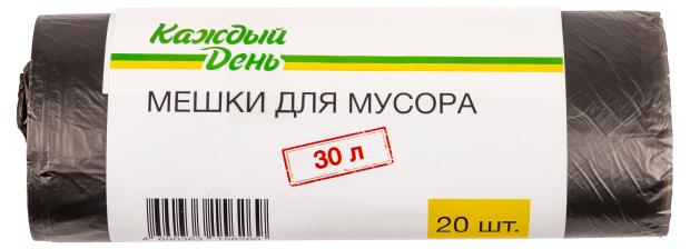 Мешки для мусора Каждый день 30 л 20 шт 21₽