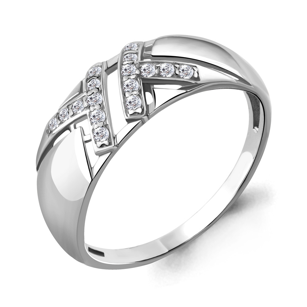 

Кольцо из серебра с фианитом р., Aquamarine 68385А, 68385А_925_р