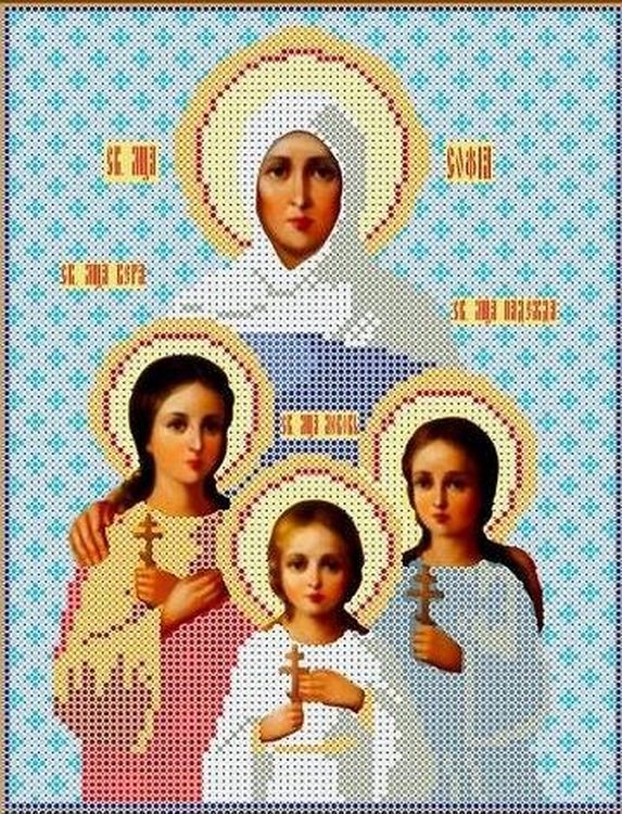 

Рисунок на ткани Святые Вера, Надежда, Любовь