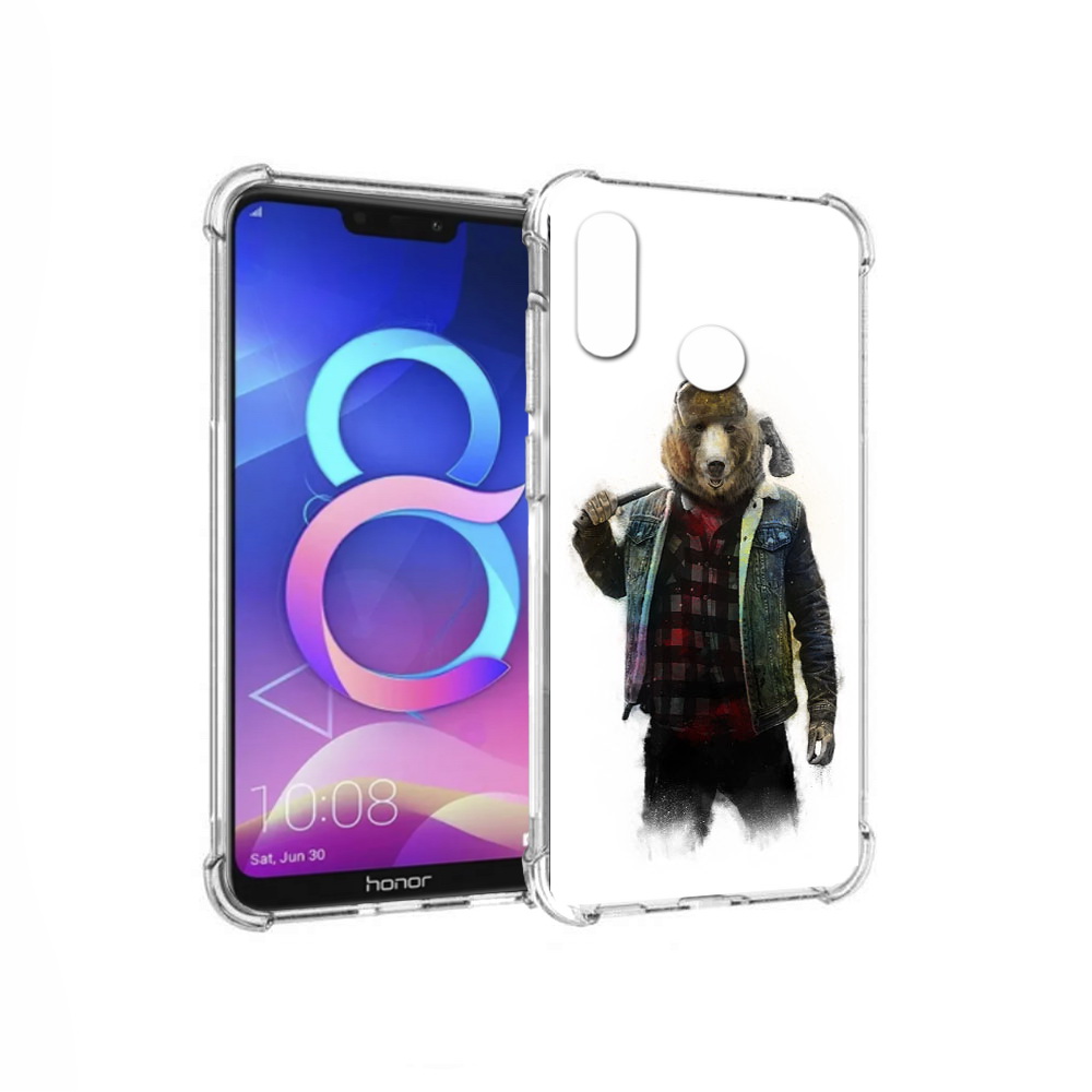 

Чехол MyPads Tocco для Honor 8C медведь с топором (PT121522.29.469), Прозрачный, Tocco