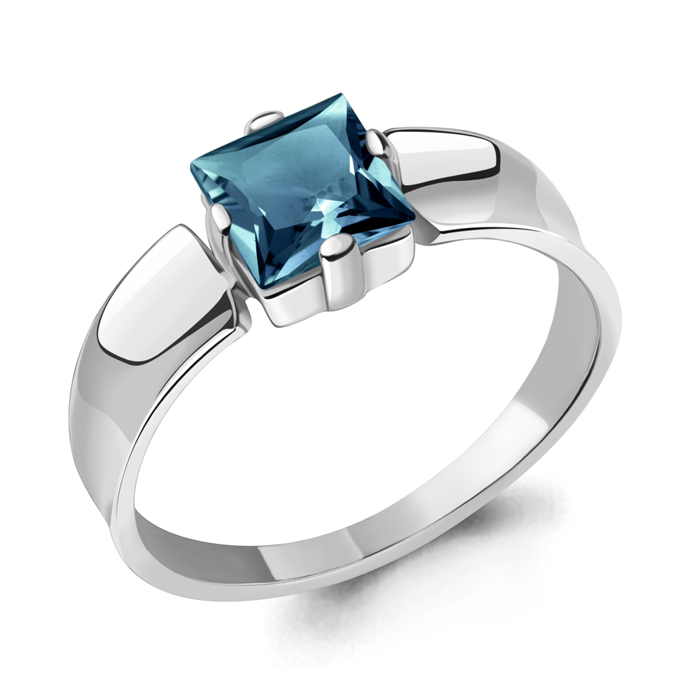 

Кольцо из серебра с топазом р. Aquamarine 6965308, 6965308_925_р